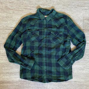 Levi's Pine Green Buffalo Plaid Flannel Shirt